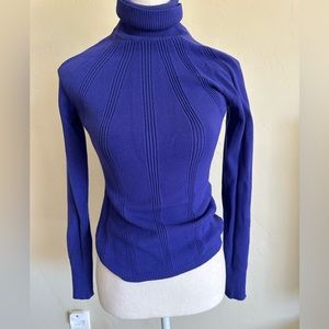 White House Black Market turtleneck sweater, blue, XS